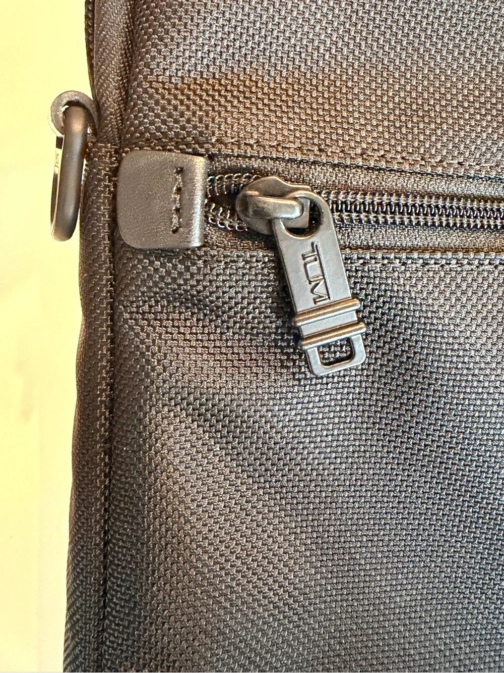 Tumi Black Travel Organizer with Red Logo